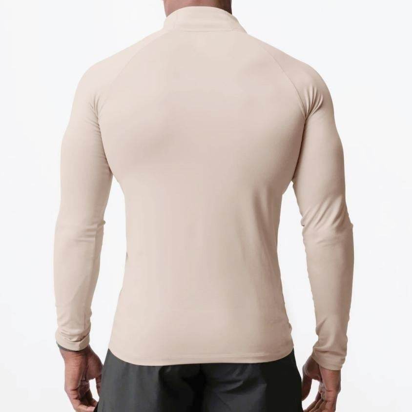 Men Quick Drying Long Sleeve Half Zip Activewear Muscle Fitted shirt Workout Gym T-shirt Top - EX-STOCK Canada