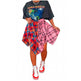 Elegant Irregular Lace-Up Check Midi Skirt street wear fashion Women's Plaid Skirts High Waisted Knot Front Asymmetrical Hem Mini Skater Skirt - EX-STOCK Canada
