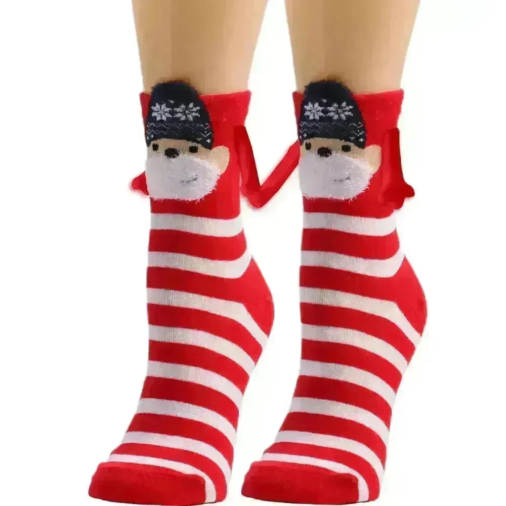 Christmas Stockings Autumn Winter Cotton Magnet Lodestone Hand Tube Socks - EX-STOCK CANADA
