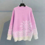 Ugly Christmas Knitted Women's Snowflake Sweater Top - EX-STOCK Canada