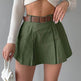 Women's Fashion Solid Color High Waist Mini Skort - EX-STOCK Canada