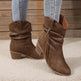 Retro Tassel Boots Winter Thick Square Heel Mid-calf Knight Western Boots Woman Fashion Shoes - EX-STOCK Canada