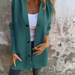 Fall Casual Single Breasted Hooded Cashmere Cardigan Jacket for women - EX-STOCK Canada
