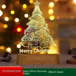 Christmas Decoration 3D Lamp Acrylic LED Night Lights New Year Valentines Day Christmas Kids Gift Christmas Ornaments - EX-STOCK CANADA