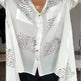 Letter Print Long Sleeve Shirt Fashion Commuter Style Lapel Shirt Women's Clothing - EX-STOCK CANADA