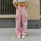 Casual Cargo Pants For Women Solid Color Drawstring Pocket Design Fashion Street Trousers Girls - EX-STOCK CANADA