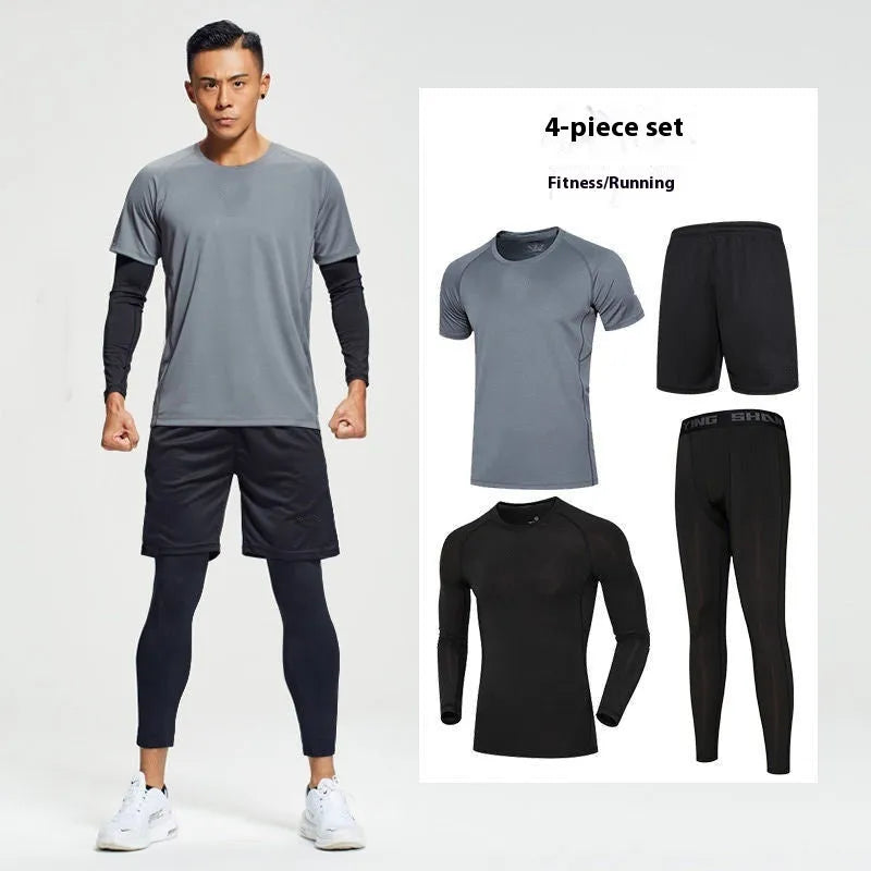 Sports Suit Gym Tights Quick-drying Morning And Night Running Workout Clothes - EX-STOCK CANADA