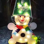Christmas Scene Decoration With LED Lights Christmas Snowman Ornaments - EX-STOCK CANADA