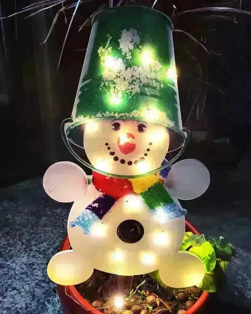 Christmas Scene Decoration With LED Lights Christmas Snowman Ornaments - EX-STOCK CANADA