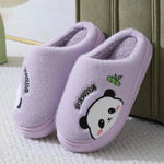 Cute Cartoon Panda Slippers Home Winter Warm Thick-soled Floor Bedroom Slipper Couples House Shoes - EX-STOCK Canada