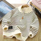 Children Casual Polo Collar Fashion Stripe Sweatshirt Tops Kids - EX-STOCK CANADA