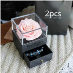 Eternal Flower Rose Jewelry Box for Birthday Presents Valentines Day Wedding Gift Box - EX-STOCK Canada