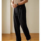 Retro Fashion Men High waist Pleated Loose Straight Leg Trouser - EX-STOCK CANADA