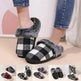 Winter Warm Plaid Plush Slippers Home Indoor Non-slip Bedroom Floor Soft Fuzzy Slipper For Couple Fashion Solid House Shoes - EX-STOCK Canada