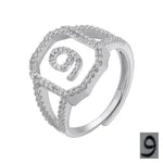 Fashion Micro Inlaid Zircon Arab Letters Ring for women - EX-STOCK CANADA