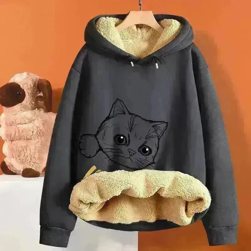 Unisex Fleece-lined Thick Hoodie Sweatshirt Pullover top - EX-STOCK CANADA