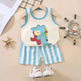 Casual Children's Pure Cotton Cartoon Printed Vest Set Two piece for baby boys - EX-STOCK Canada