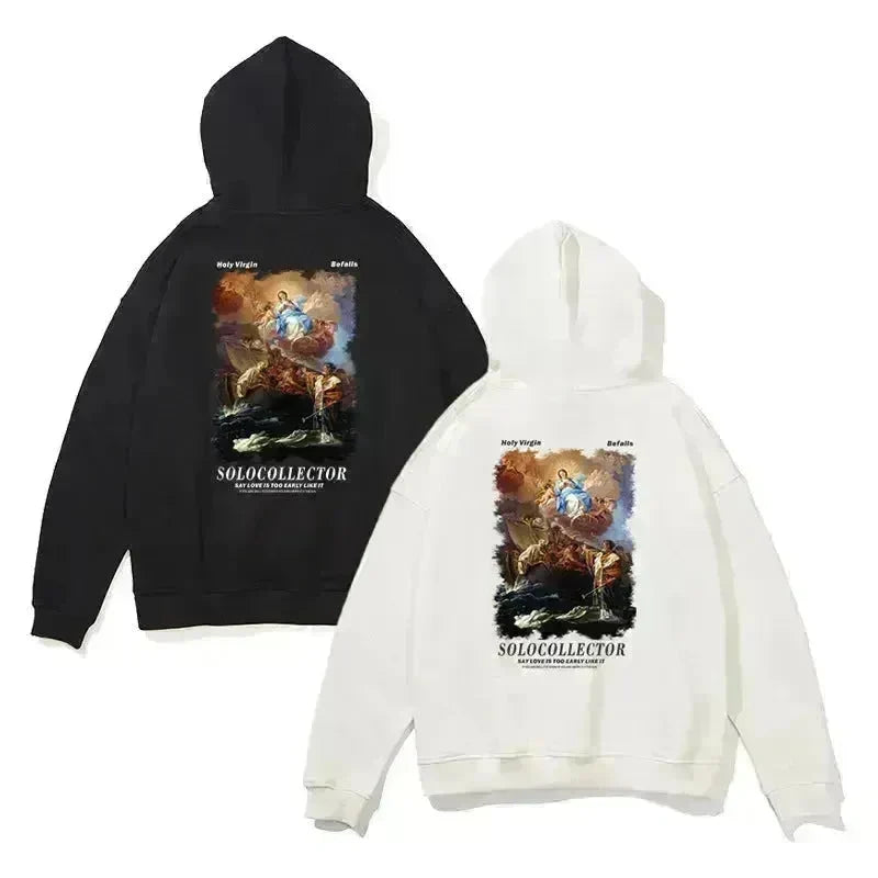 Solo Collector Printed  Drawstring Pullover Hoodie Sweatshirt Men - EX-STOCK CANADA