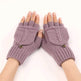 Wool Fingerless Gloves Women's Warm Fashionable Knitted Half Finger Oversleeves - EX-STOCK Canada