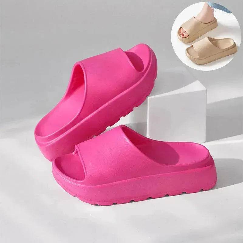 5.5cm Fish Mouth Shoes Floor Bathroom Home Slippers Outdoor Thick Soled Beach Slippers For Women - EX-STOCK Canada