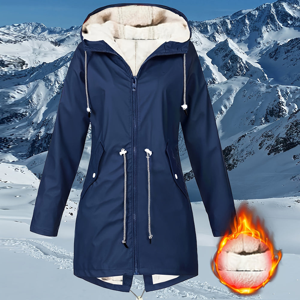 Women's Hooded Plush-Lined Coat – 6 Colours, S–5XL