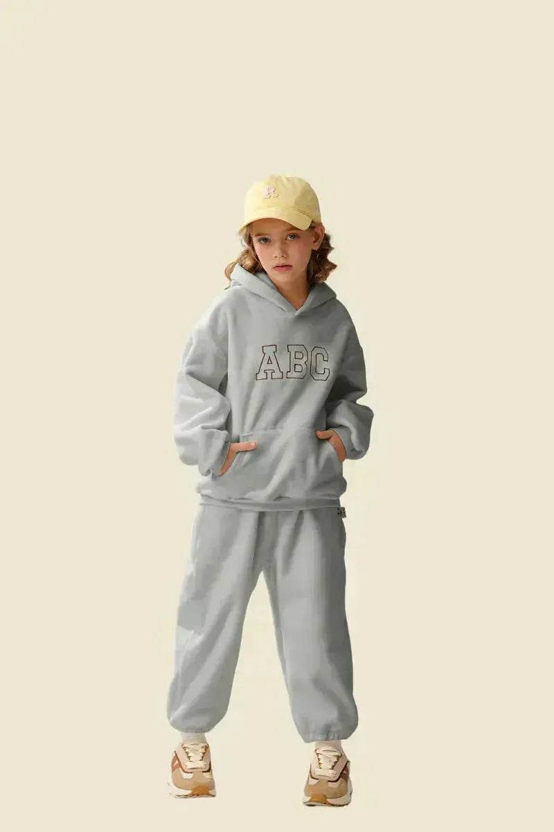 Children Unisex Sports Brushed Hoody Trousers Suit Unisex Hoodie two piece for kids - EX-STOCK Canada