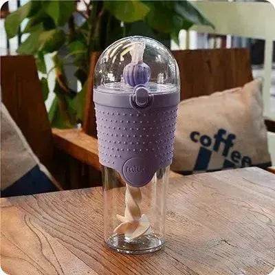 500ML Kids Plastic Water bottles Protein Shaker Blender Bottles with straw BPA Free Portable Sport My Water bottles - EX-STOCK Canada