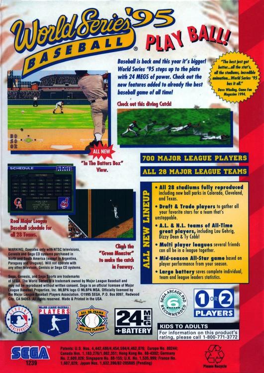 World Series Baseball '95 (usagé) 