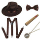 Party Men's Top Hat Pipe Pocket Watch Strap Tie Fake Cigar Set - EX-STOCK Canada