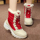 Winter Snow Boots Female High Ankle Waterproof Ladies Cotton Shoes Boots Plus Velvet Shoes - EX-STOCK Canada
