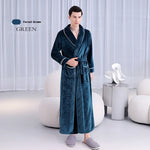 Extended Autumn And Winter Coral Fleece Bathrobe | EX-STOCK product gallery photo 2