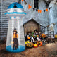 8.8 FT Halloween Inflatable UFO Yard Decoration, Fun Tall Blow Up Yard Decor With Built-in LED Lights And Stand Inside Design For Holiday Party Yard Lawn Garden Decor Indoor Outdoor - EX-STOCK Canada