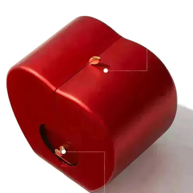 Fashion Jewelry Box Red Apple Christmas Gift Necklace Eternal Rose For Girl Mother's Day Valentine's Day Gifts With Artificial Flower Rose Flower Jewelry Box - EX-STOCK CANADA
