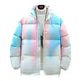 Fashion Stand-up Collar Gradient Coat Couples Winter Warm Plush Thickened Jacket With Pockets Loose Outwear Top For Women Men Clothing - EX-STOCK CANADA