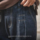 Vintage Denim Washed Elastic Waist Loose Jeans Cityboy Wide Leg Tapered Pants Men - EX-STOCK Canada