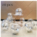 Sequined Latex Balloons for Birthday & Wedding Decorations – 12 Inch Colorful Party Balloons