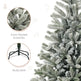 5ft Artificial Snow-Flocked Tree Holiday Home Indoor Christmas Decoration With Metal Feet, Green EX-STOCK Canada 