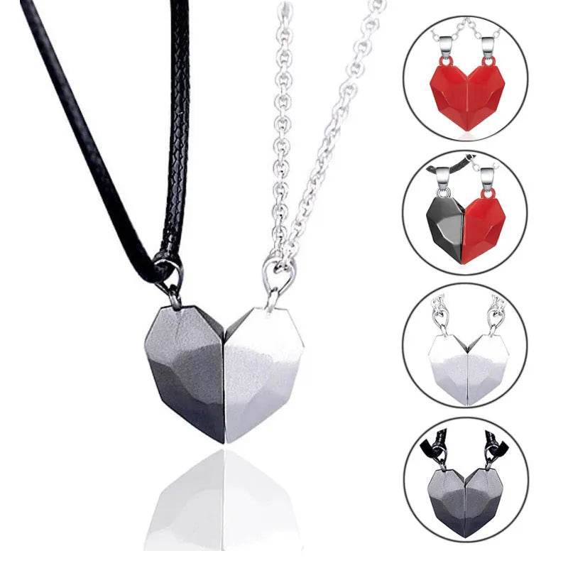 Creative Magnet Necklace Love Heart Broken Men And Women - EX-STOCK Canada
