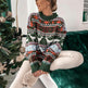 Women's Fashion Round Neck Loose Christmas Theme Jacquard Long Sleeve Sweater EX-STOCK Canada 