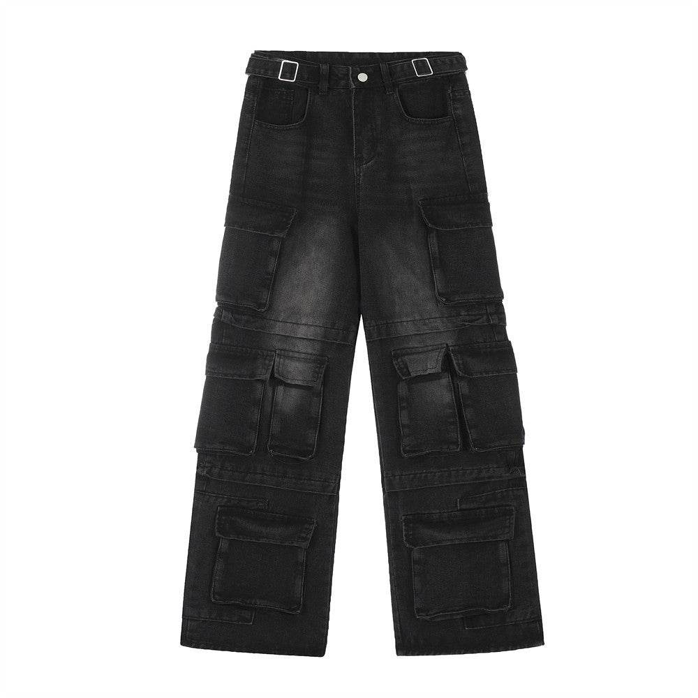 Functional Multi-pocket Tactical Tooling Denim Trousers Men Jeans - EX-STOCK Canada
