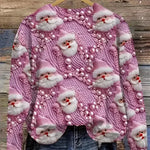 Women's Pullover Christmas Pattern Round Neck Sweatshirt EX-STOCK Canada 