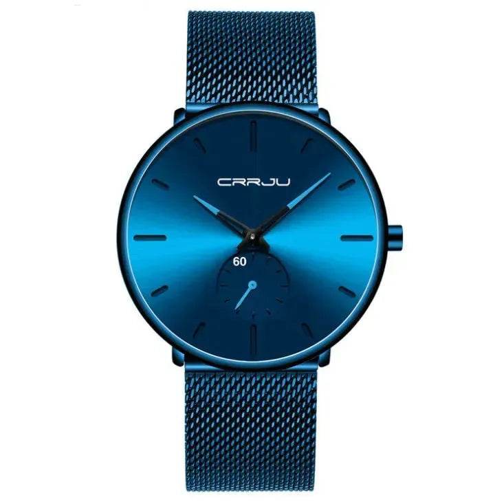 Simple ultra-thin watch round mesh belt watch - EX-STOCK Canada