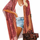 Spring Summer Printed Sun Protection Beach Kimono Cardigan Blouse top Women - EX-STOCK Canada