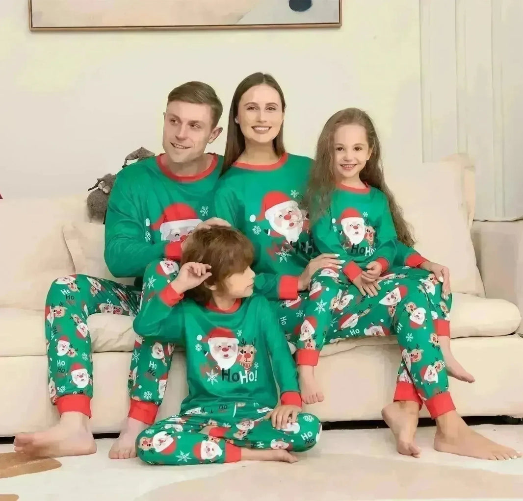 Christmas Pajamas For Family Matching Family Christmas PJs Sets Santa Claus Printed Top Sleepwear - EX-STOCK CANADA