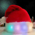Christmas Hat LED Light Plush Children's Adult Christmas Decorations Christmas Supplies Luminous Santa Hat Home Decoracion - EX-STOCK CANADA