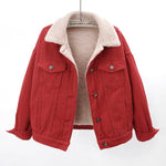 Lamb Wool Thickened Plus Velvet Denim Jacket Women EX-STOCK Canada 