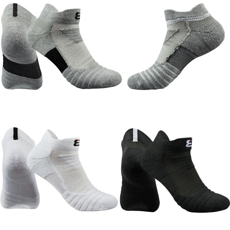 Cotton Blend Ankle Socks – Black, White & Gray | Short & Middle Tube