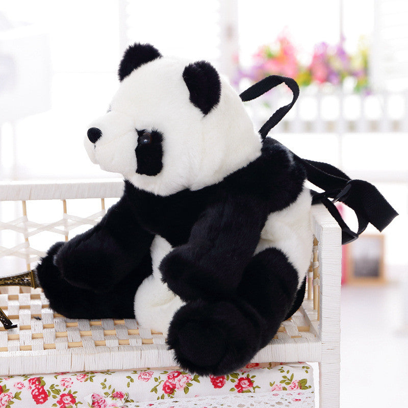 Panda Plush Doll Backpack – Realistic Stuffed Animal Bag for Kids & Adults