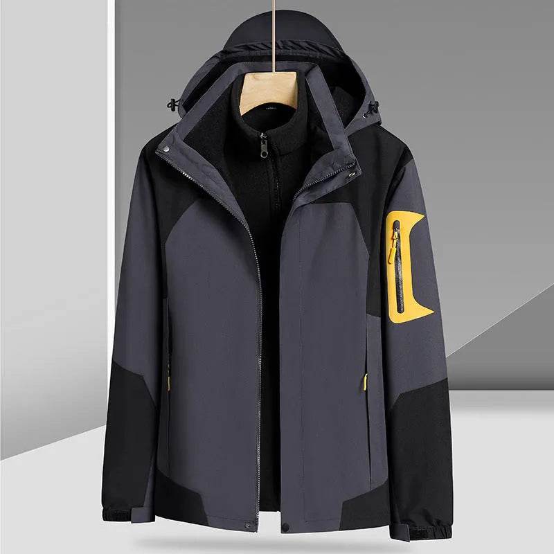 Three-in-one Removable Liner With Velvet Thickening Windproof Waterproof Jacket - EX-STOCK Canada
