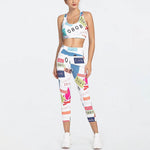 2pcs Women's Printed fitness Gym Workout Outfit set - EX-STOCK Canada